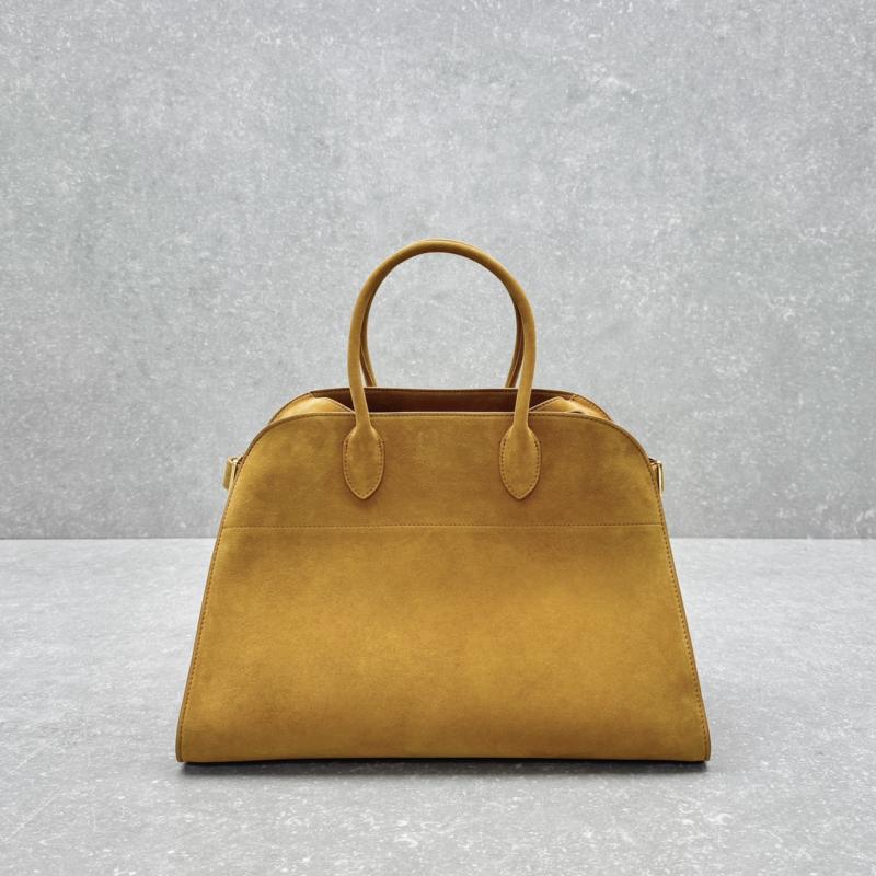 The Row Suede Margaux 15 Bag Brown T1831