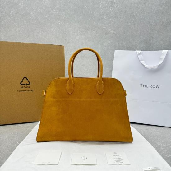 The Row Suede Margaux 15 Bag Brown T1831