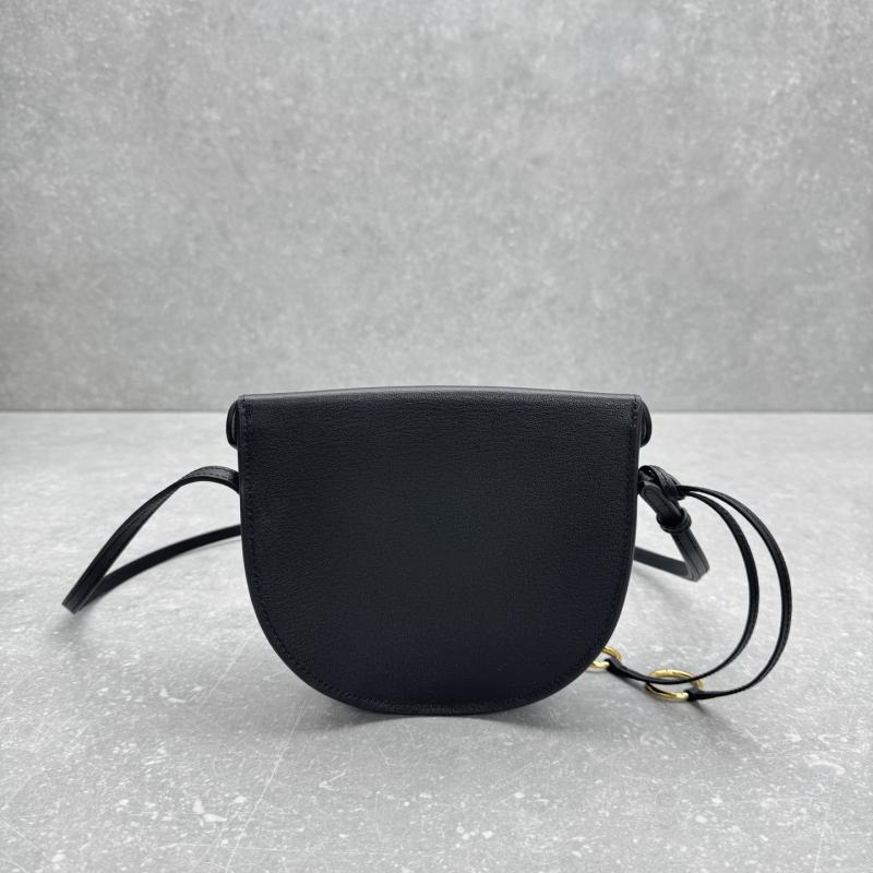 Alaia Calfskin Crossbody Bag Black AL4495