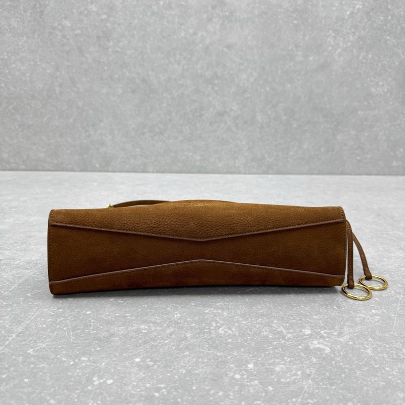 Alaia Le Click Eest West Nubuck Medium Bag Brown M4490