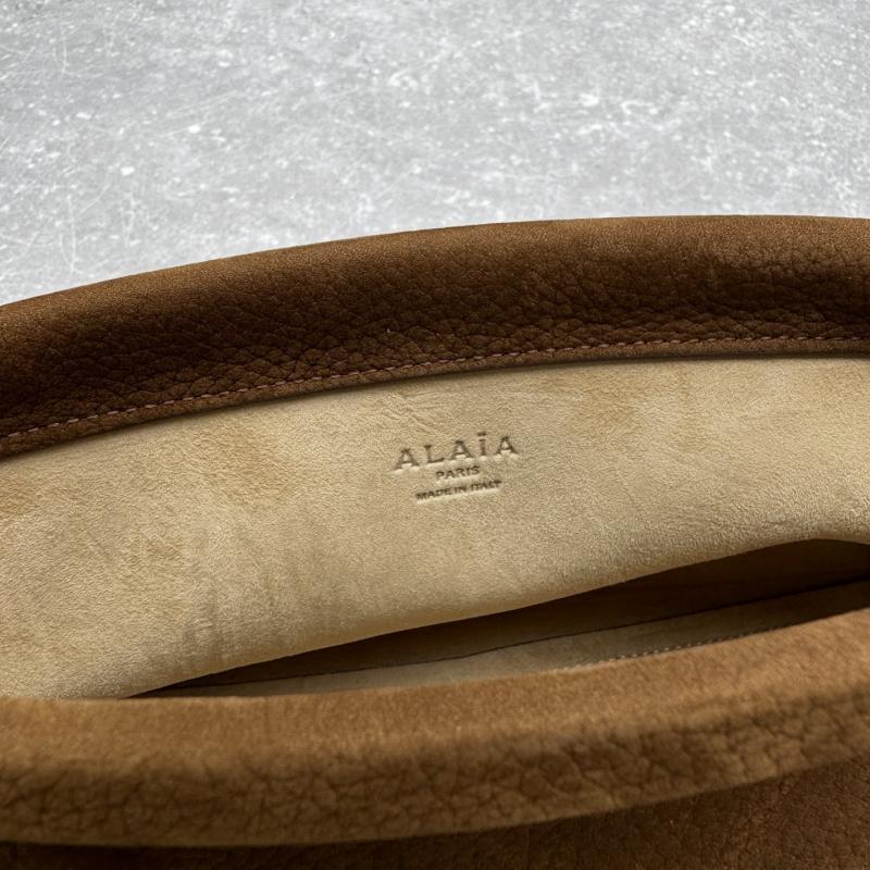 Alaia Le Click East West Nubuck Small Bag Brown A4490