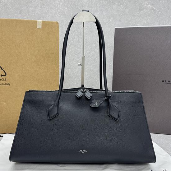 Alaia Le Teckel Calfskin Tote Bag Black L4425
