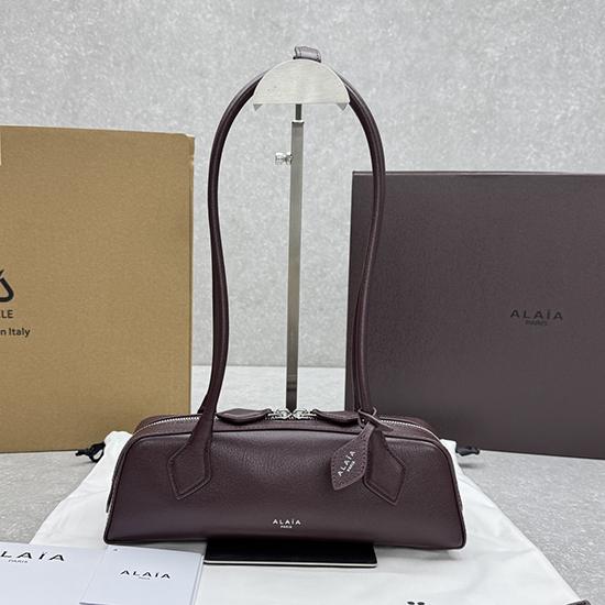 Alaia Le Teckel Small Shoulder Bag Burgundy S4401