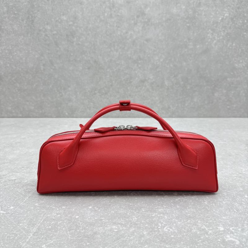 Alaia Le Teckel textured-leather Tote Red AL4499
