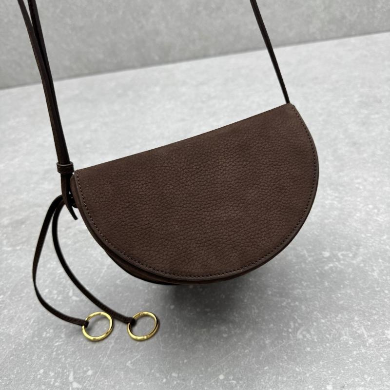 Alaia Suede Crossbody Bag Brown AL4495