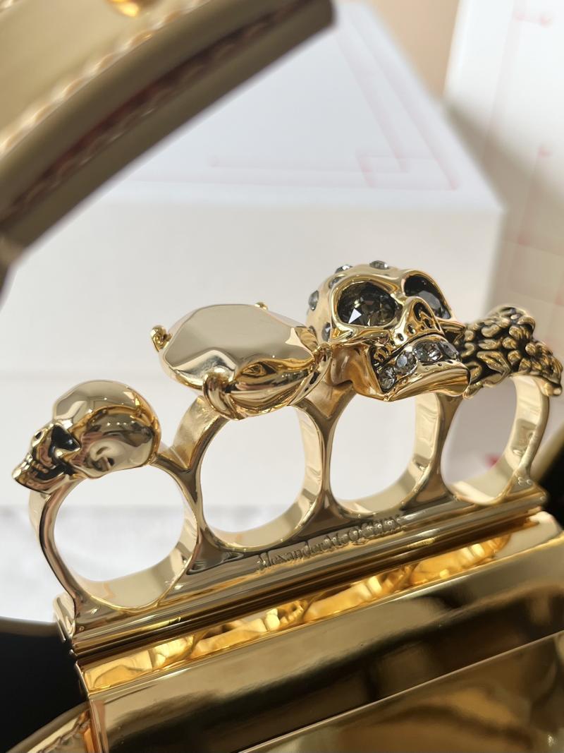 Alexander McQueen Jewelled Mini Hobo Bag Gold A731136