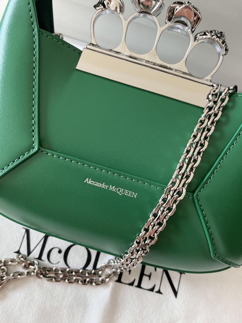 Alexander McQueen Jewelled Mini Hobo Bag Green A731136