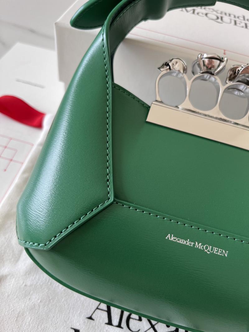 Alexander McQueen Jewelled Mini Hobo Bag Green A731136