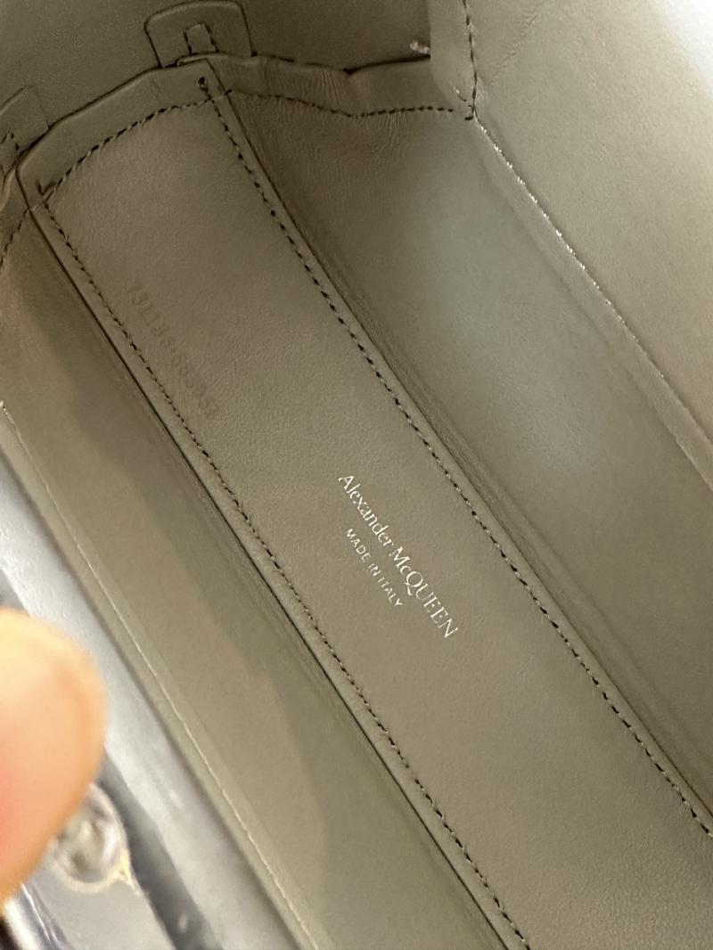 Alexander McQueen Jewelled Mini Hobo Bag Grey A731136