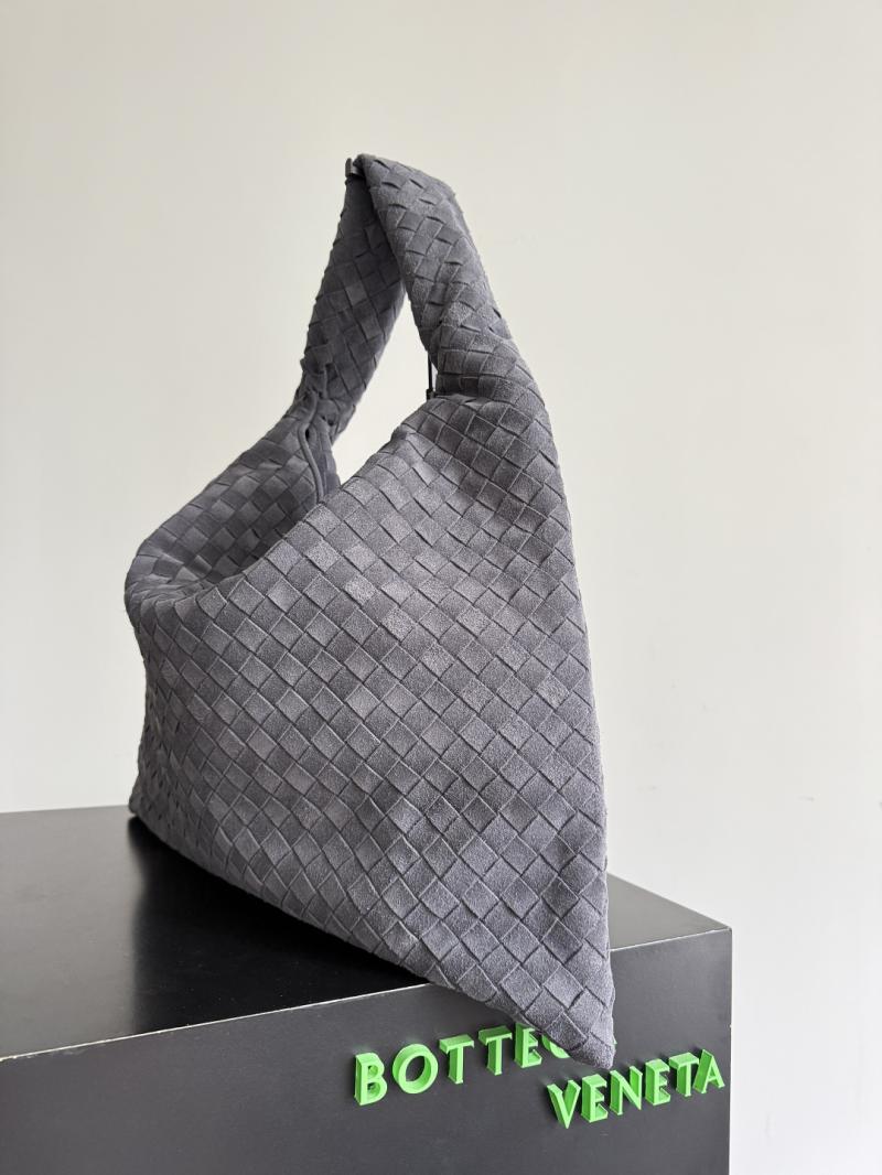 Bottega Veneta Suede Large Hop Graphite 763970