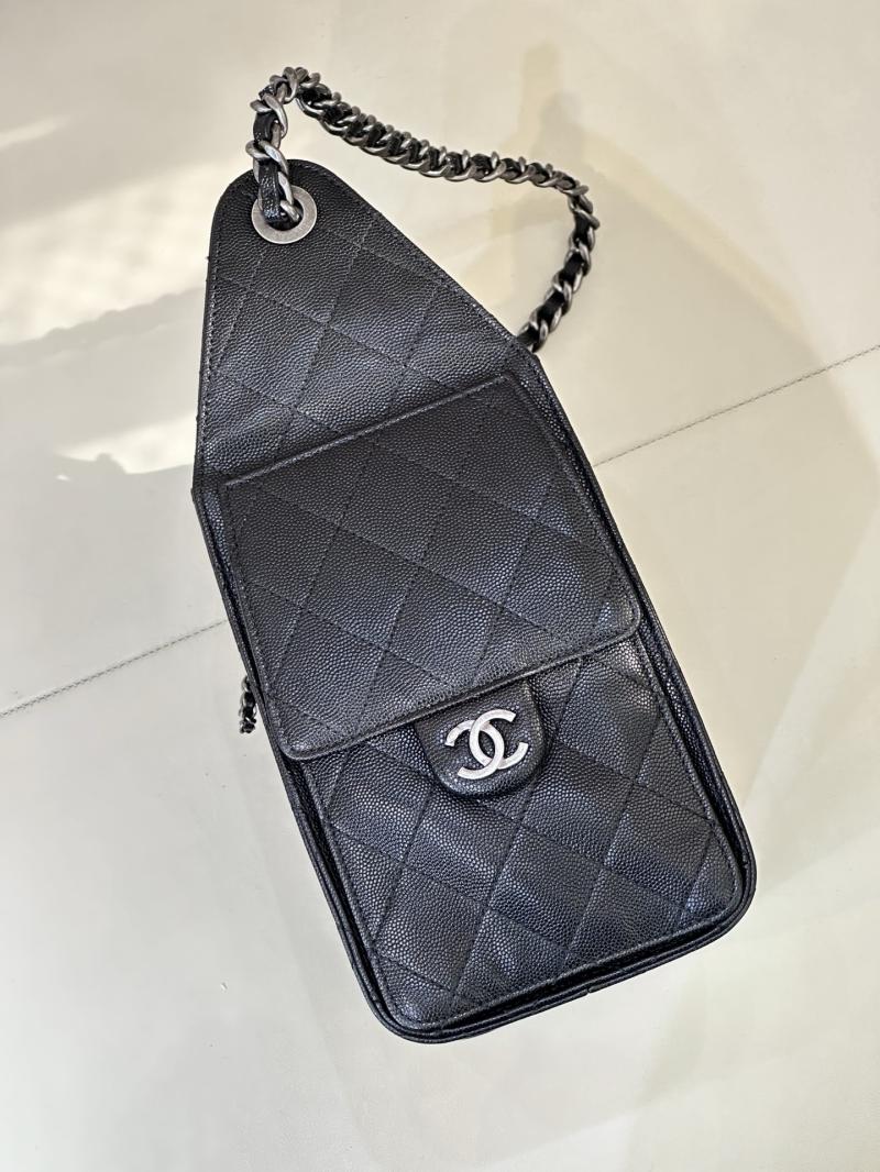 Chanel 25 Small Handbag Champagne Black AS5293