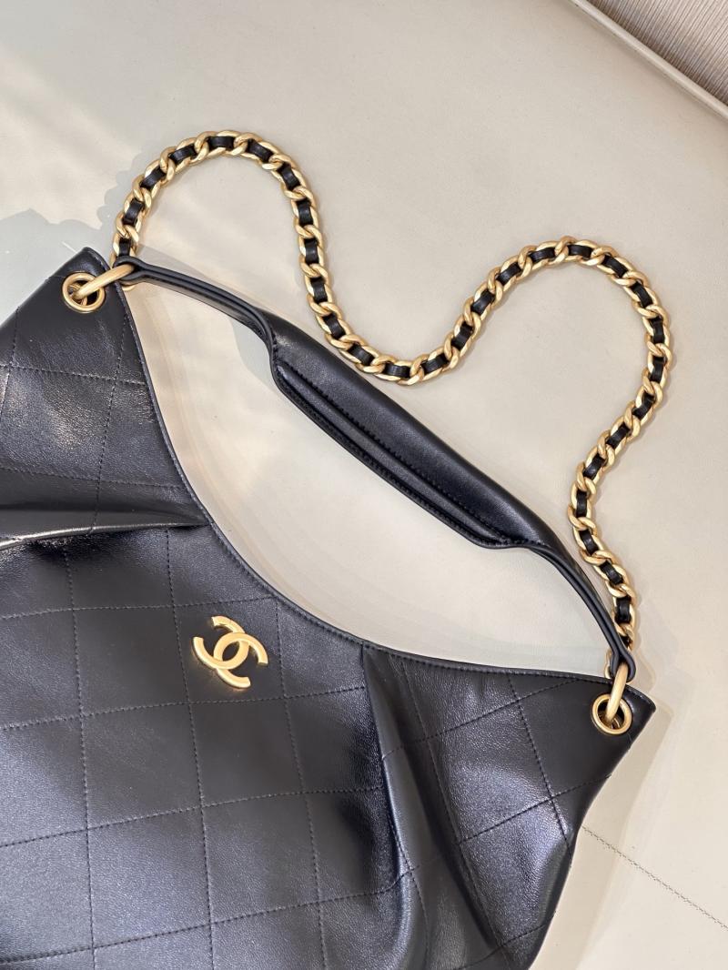 Chanel Calfskin Large Hobo Bag Black AS5978