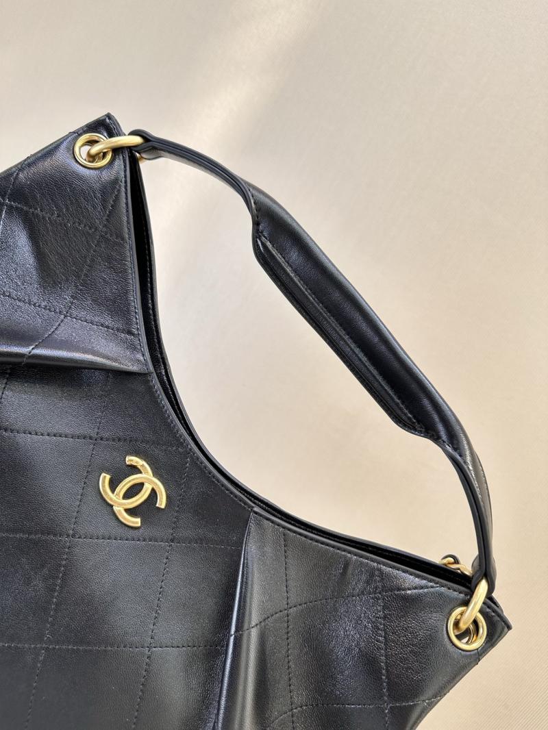 Chanel Calfskin Large Hobo Bag Black AS5978