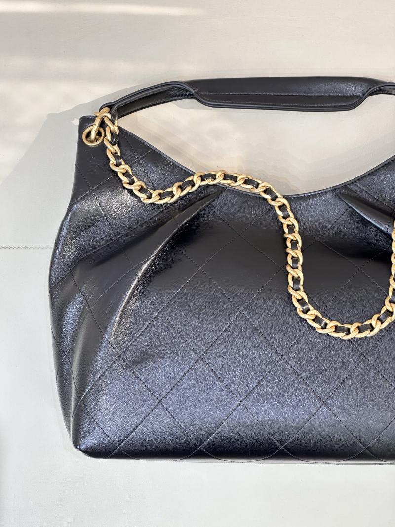 Chanel Calfskin Large Hobo Bag Black AS5978