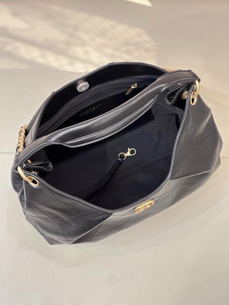 Chanel Calfskin Large Hobo Bag Black AS5978
