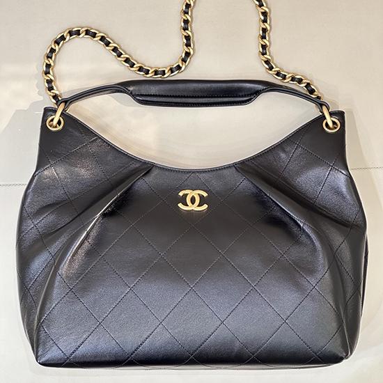 Chanel Calfskin Large Hobo Bag Black AS5978 Chanel Calfskin Large Hobo Bag Black AS5978