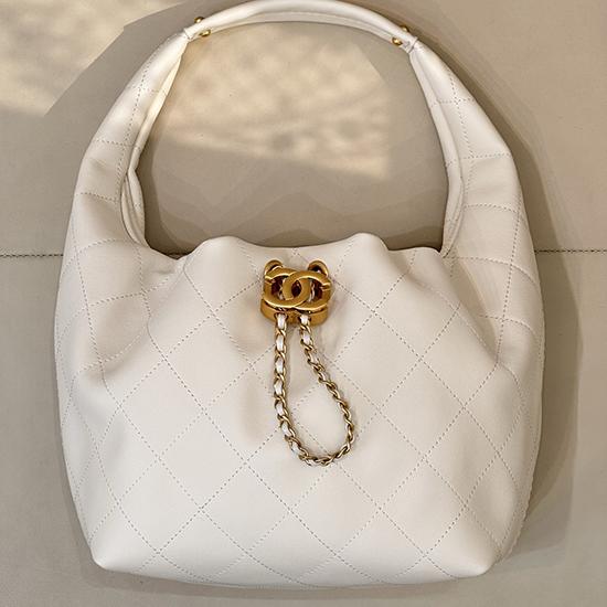 Chanel Hobo Handbag White AS5976 Chanel Hobo Handbag White AS5976