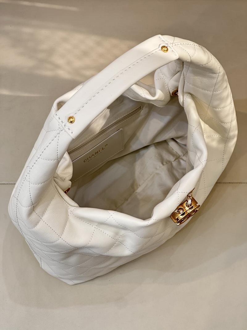 Chanel Large Hobo Bag White AS5967