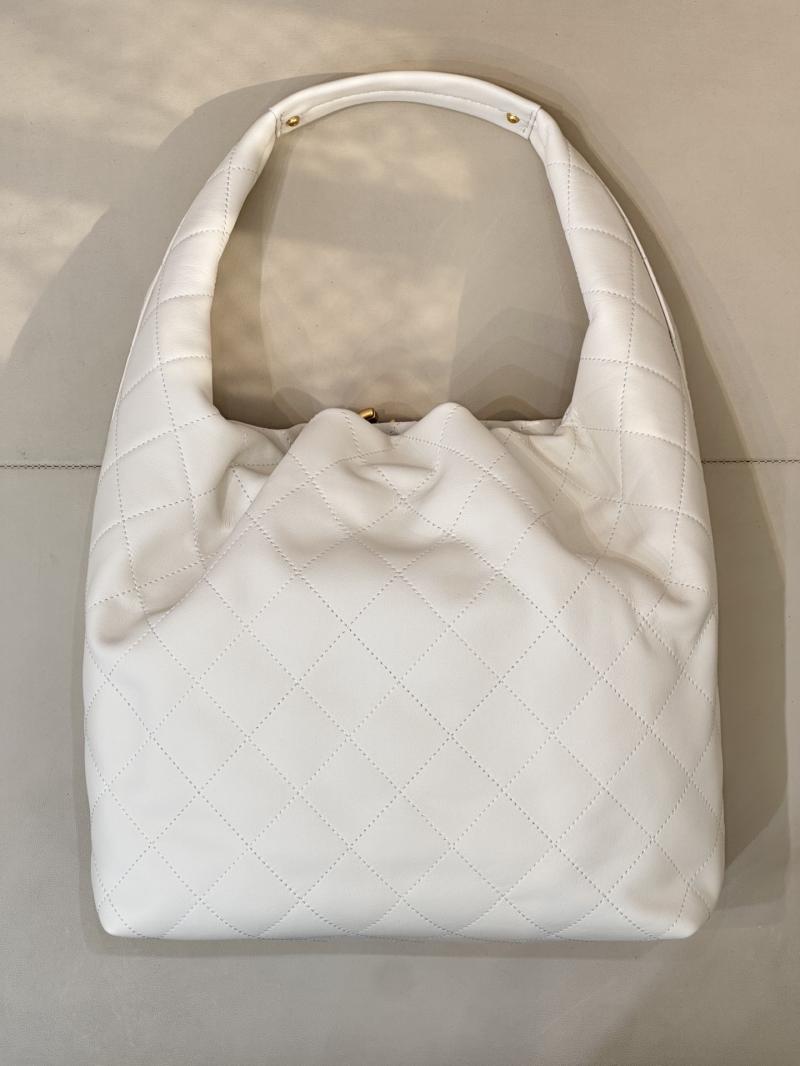 Chanel Large Hobo Bag White AS5967