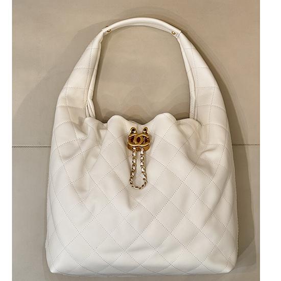 Chanel Large Hobo Bag White AS5967 Chanel Large Hobo Bag White AS5967