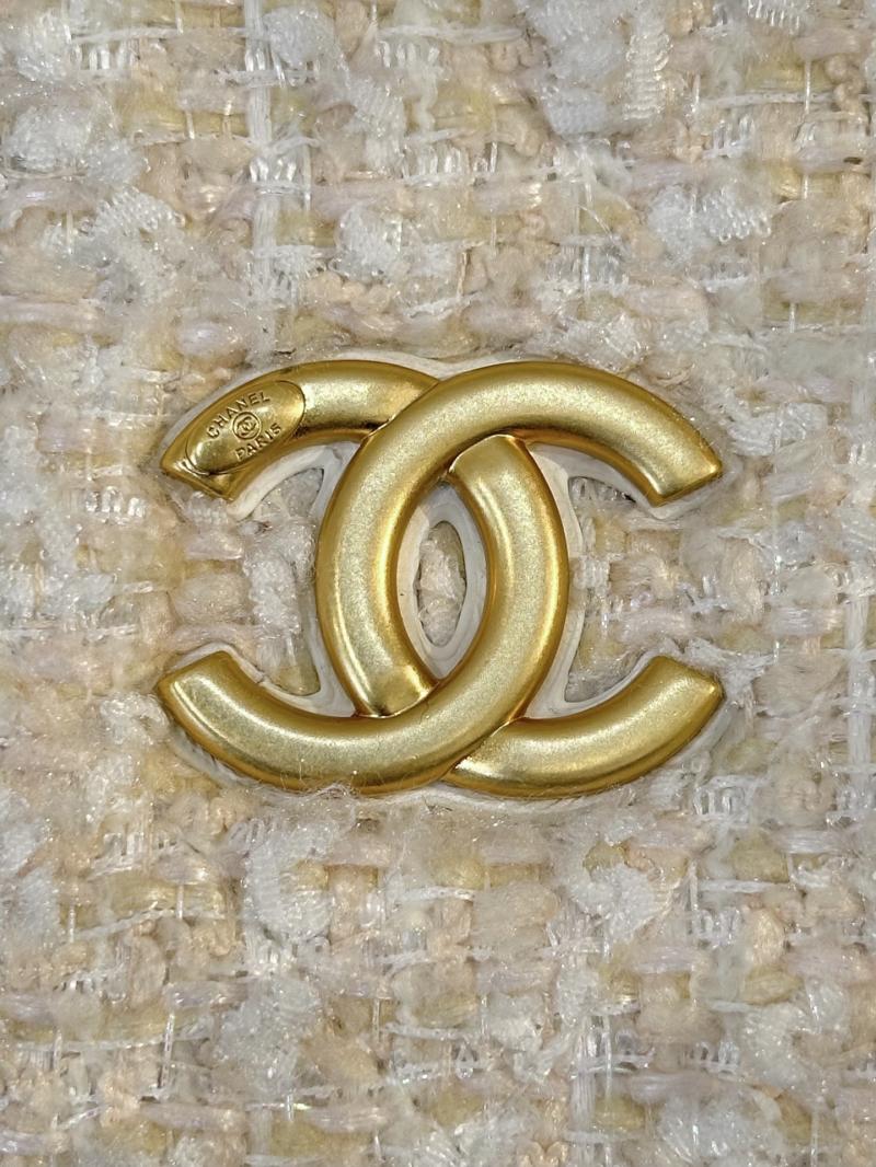 Chanel Mini Tweed Bow Bag Beige AS5849