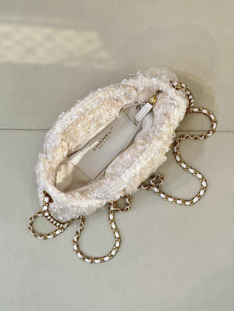 Chanel Mini Tweed Bow Bag Beige AS5849