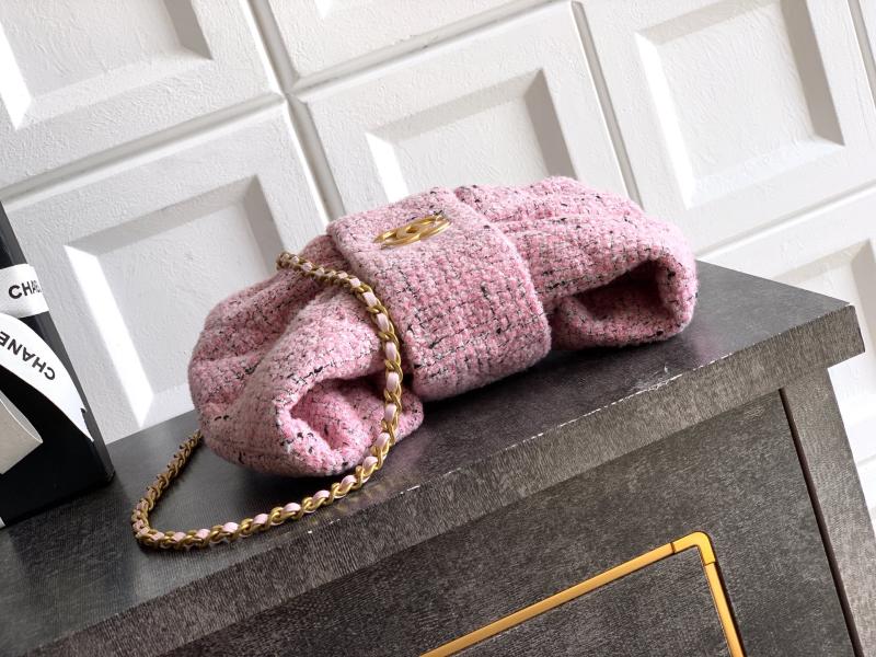 Chanel Mini Tweed Bow Bag Pink AS5849