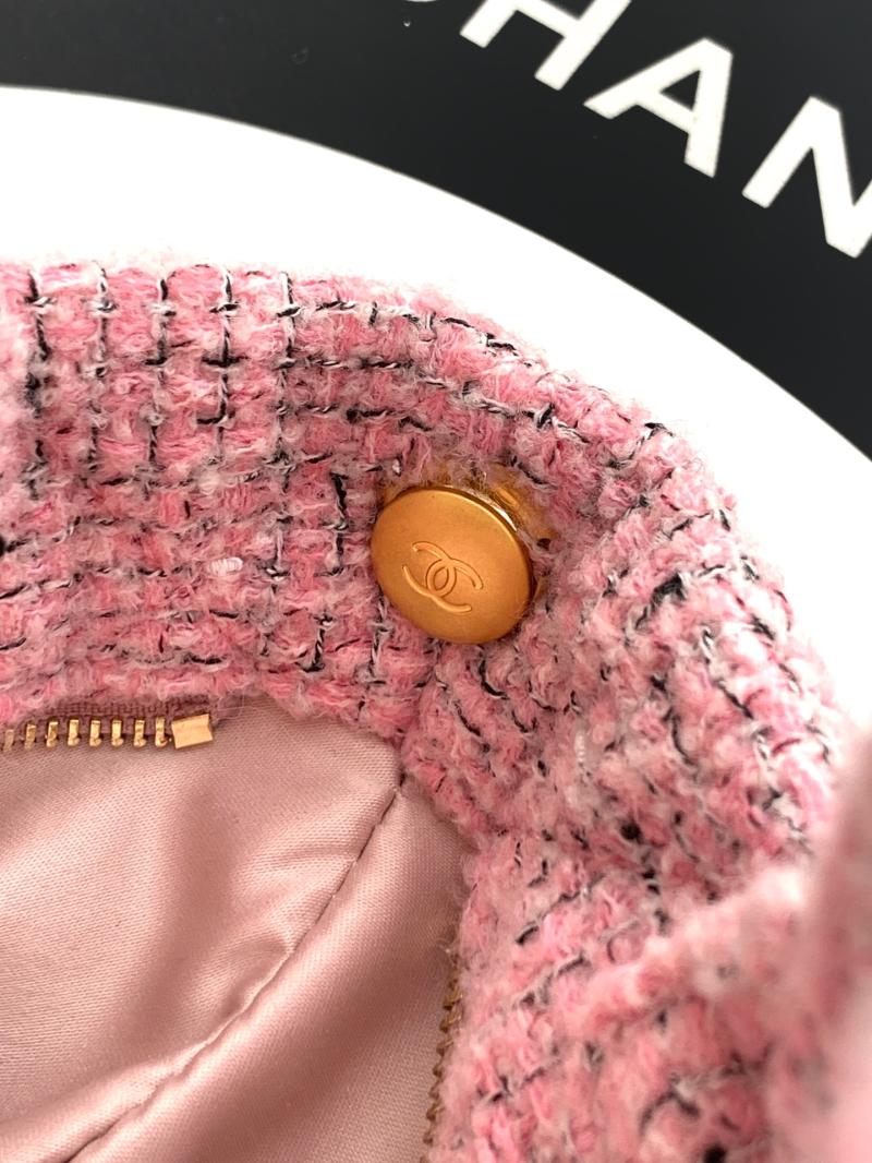 Chanel Mini Tweed Bow Bag Pink AS5849