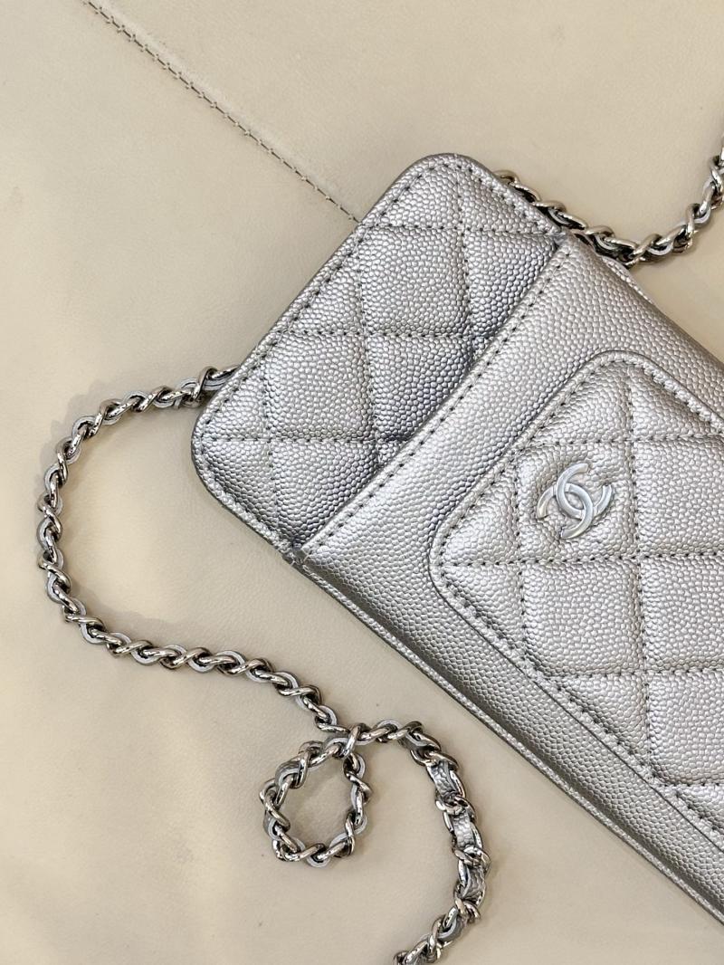 Chanel Phone Bag Silver AP0990