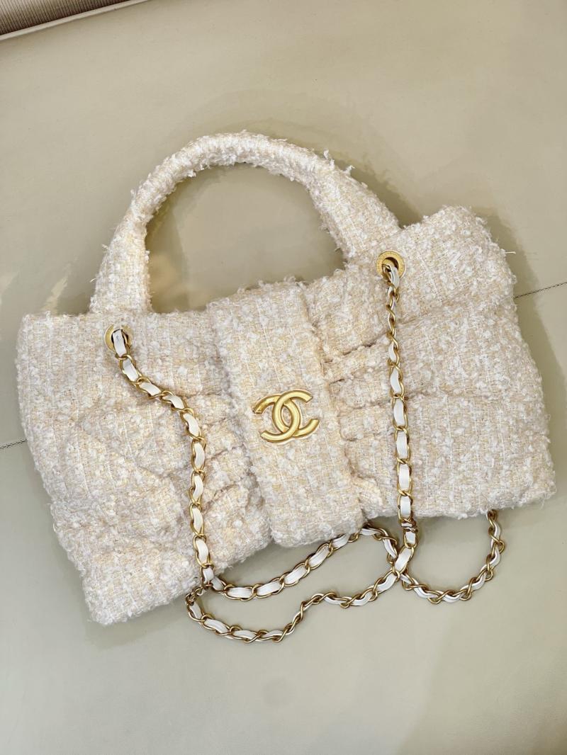 Chanel Tweed Bow bag Beige AS5851