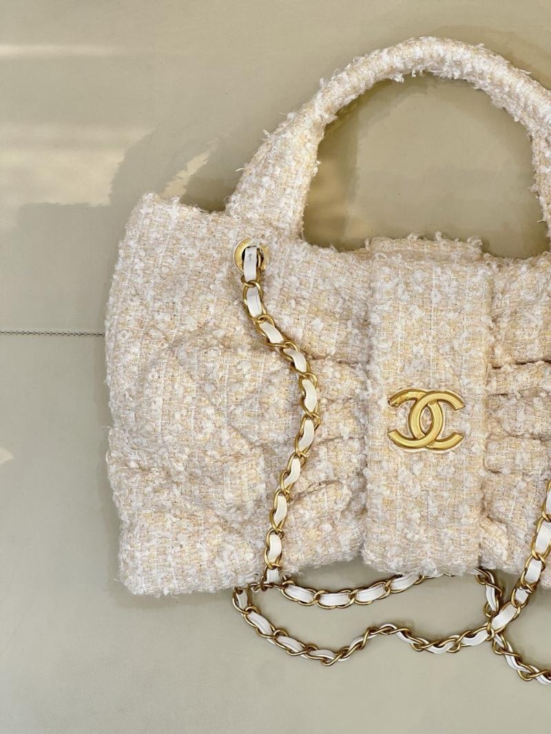 Chanel Tweed Bow bag Beige AS5851