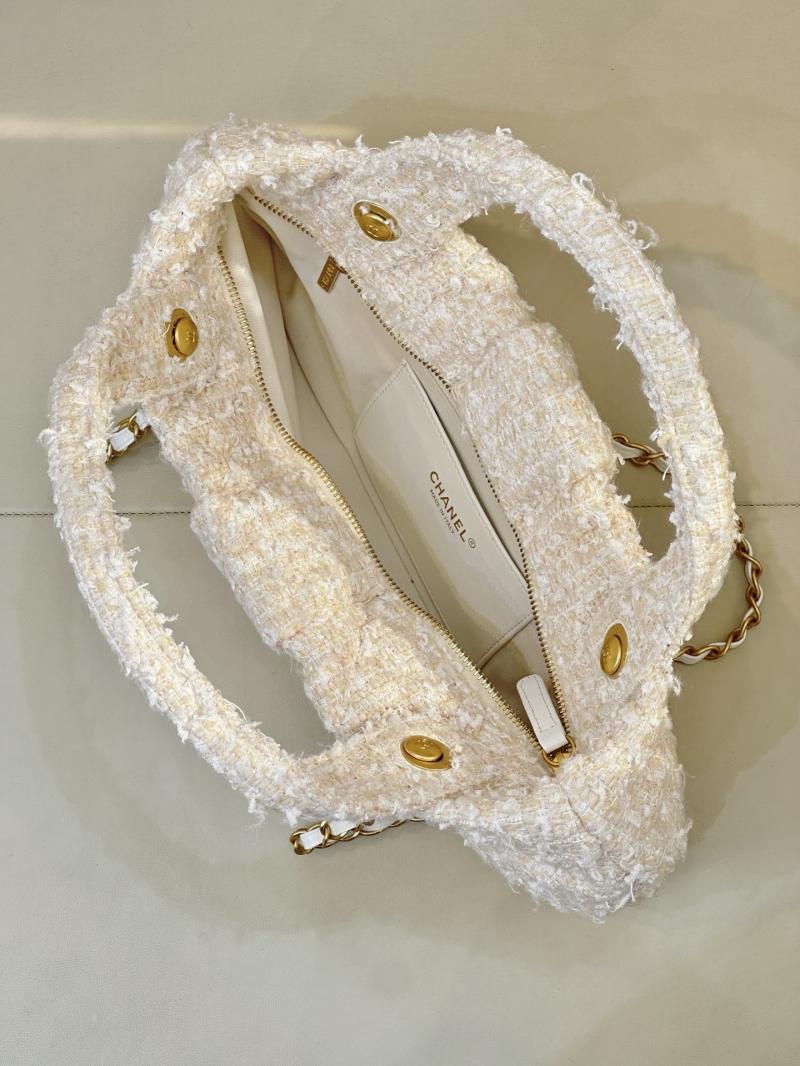 Chanel Tweed Bow bag Beige AS5851