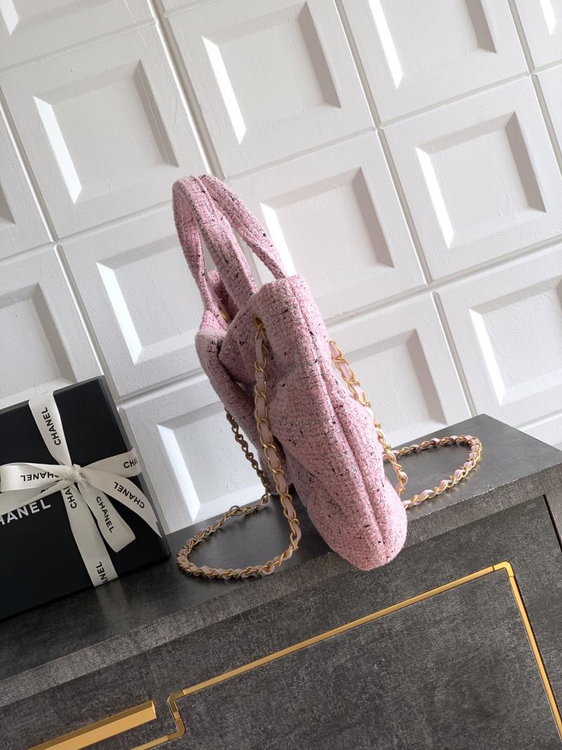 Chanel Tweed Bow bag Pink AS5851