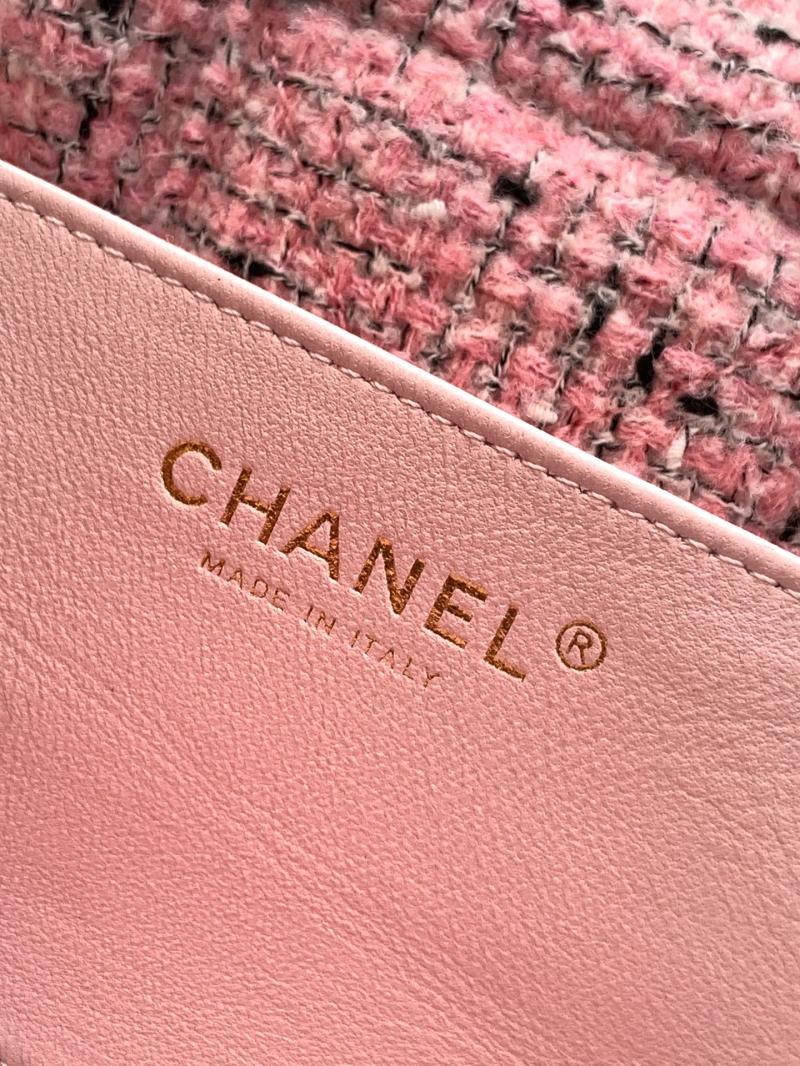 Chanel Tweed Bow bag Pink AS5851
