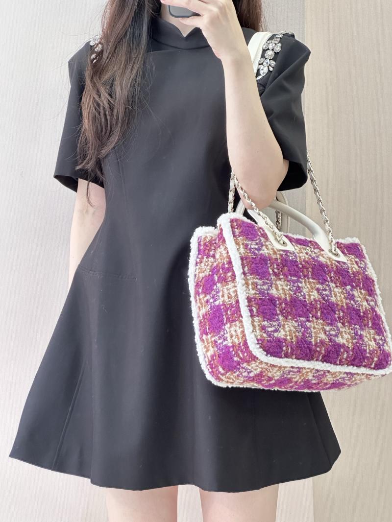 Chanel Tweed Small Tote Pink AS5688