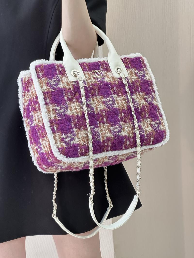 Chanel Tweed Small Tote Pink AS5688