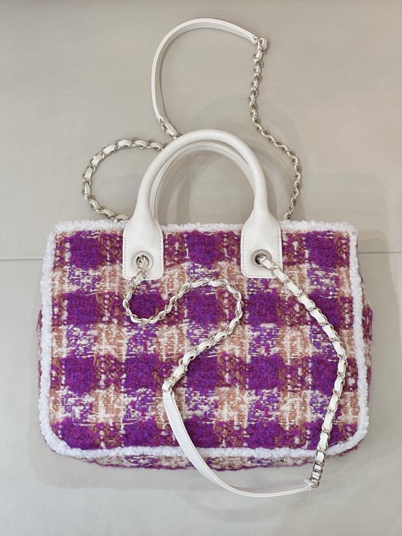 Chanel Tweed Small Tote Pink AS5688