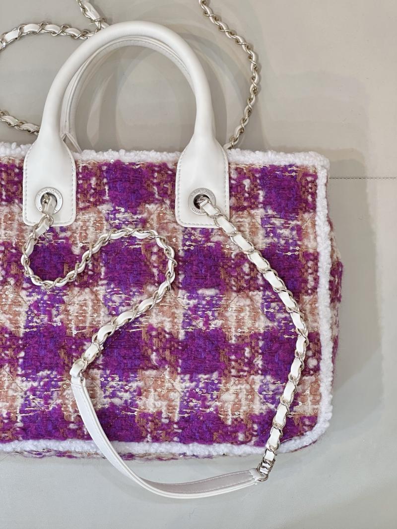 Chanel Tweed Small Tote Pink AS5688
