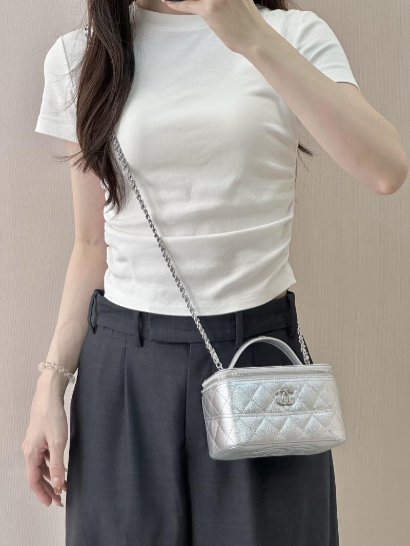 Chanel Vanity Case Silver AP4404