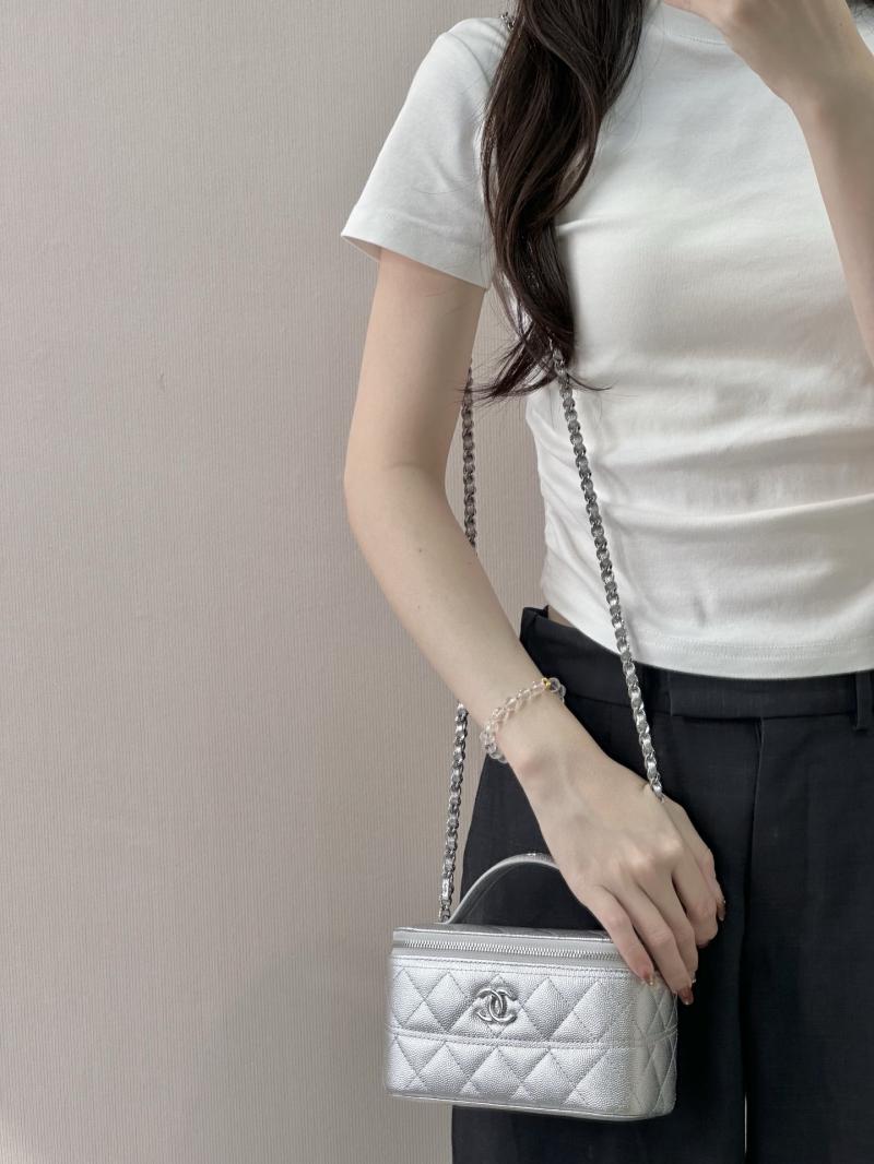 Chanel Vanity Case Silver AP4404