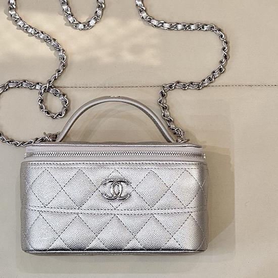 Chanel Vanity Case Silver AP4404