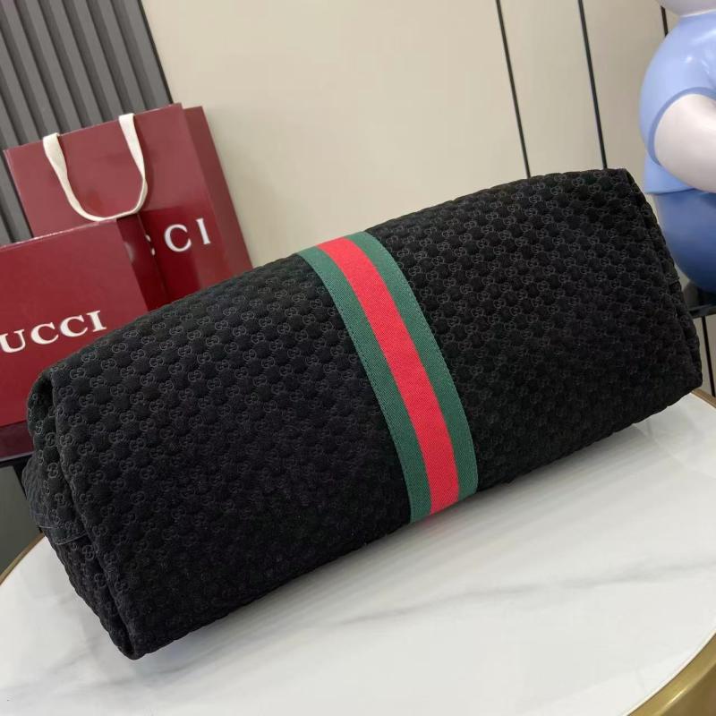 Gucci Suede Giglio Large Tote bag Black 853971