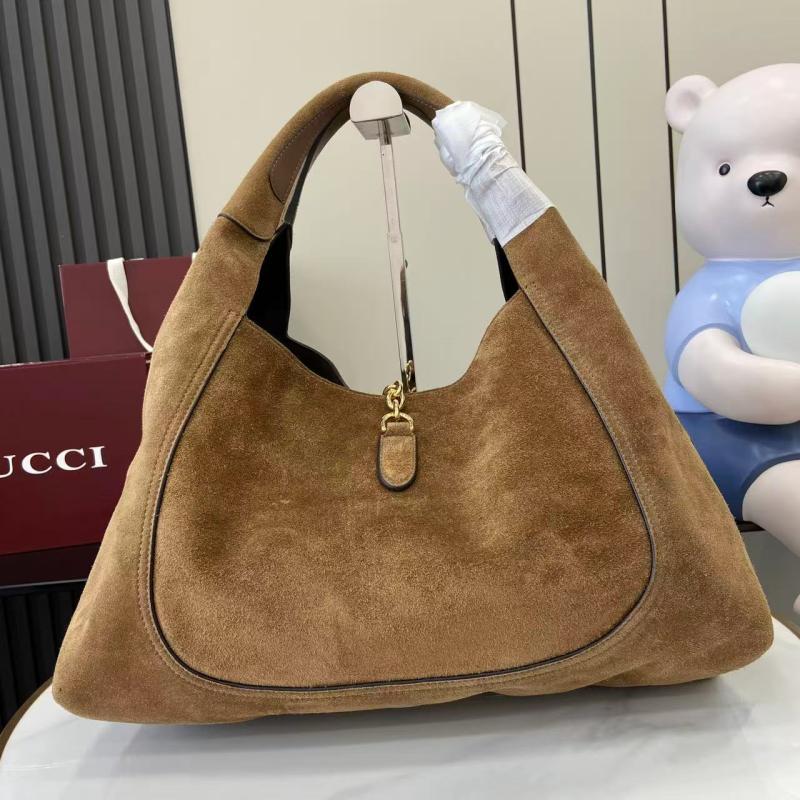 Gucci Suede Softbit maxi shoulder bag Brown ‎837466