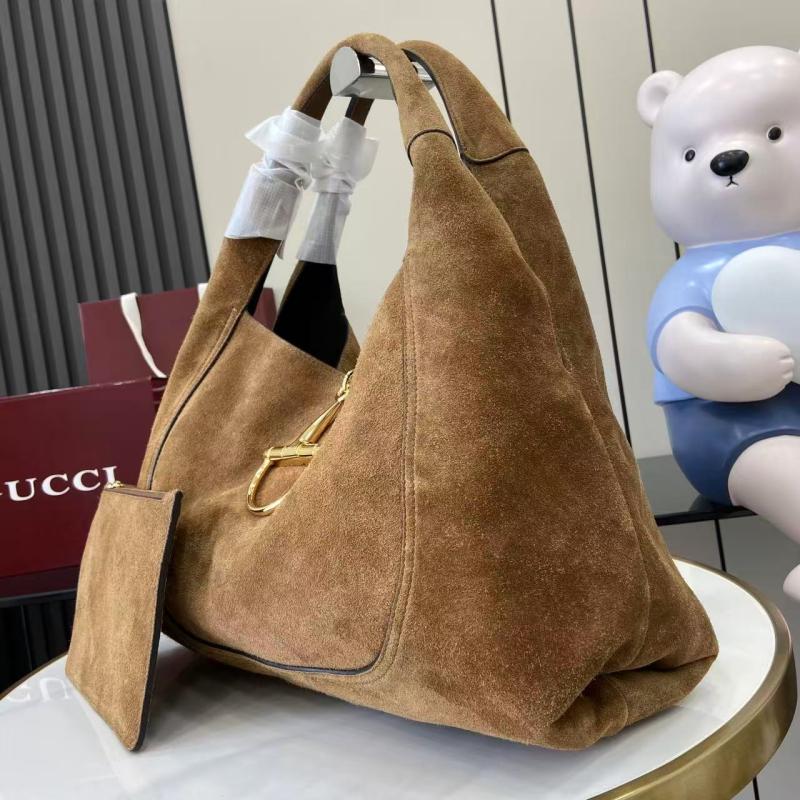 Gucci Suede Softbit maxi shoulder bag Brown ‎837466