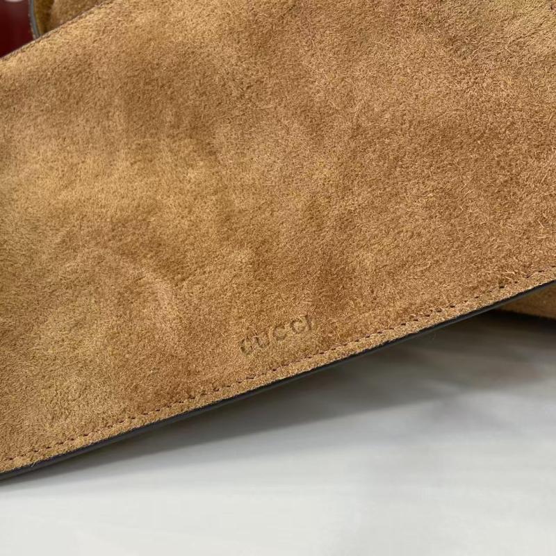 Gucci Suede Softbit maxi shoulder bag Brown ‎837466