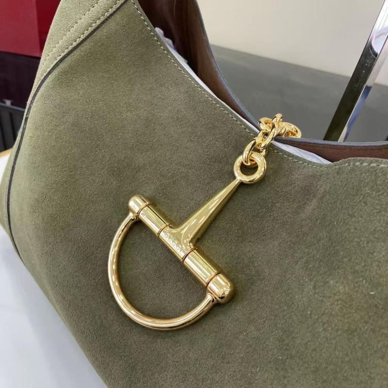 Gucci Suede Softbit maxi shoulder bag Green ‎837466