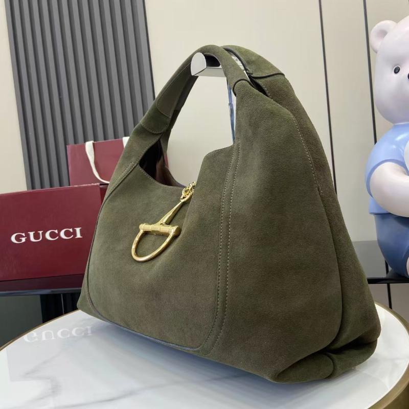Gucci Suede Softbit maxi shoulder bag Green ‎837466