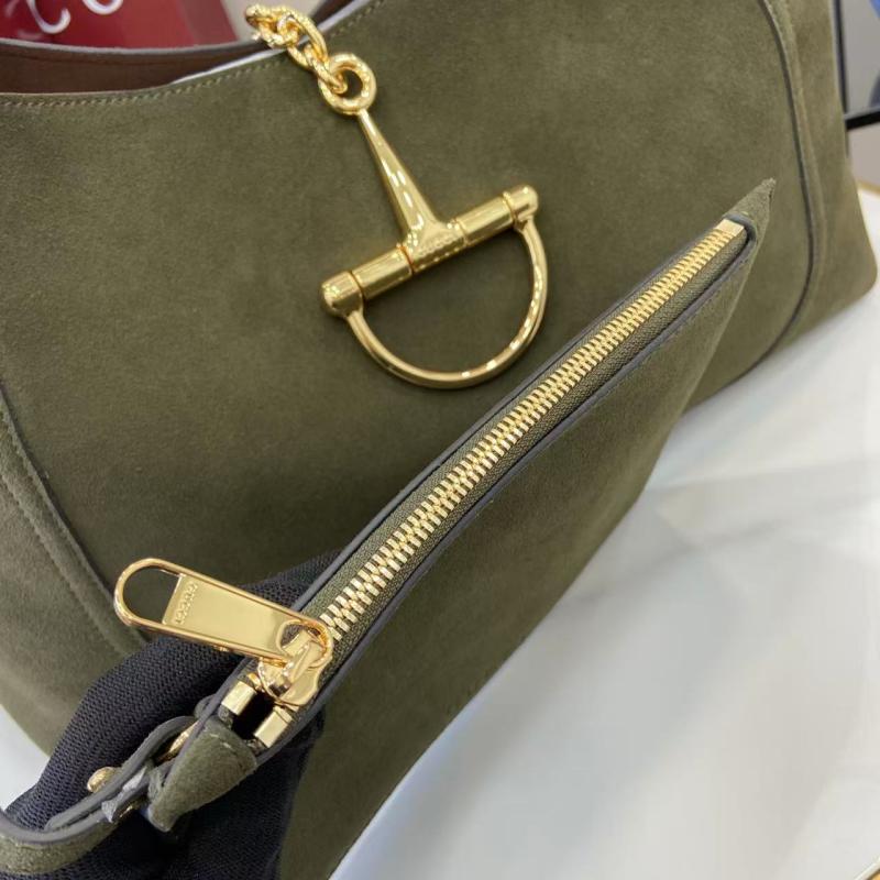 Gucci Suede Softbit maxi shoulder bag Green ‎837466
