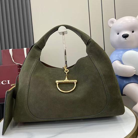 Gucci Suede Softbit maxi shoulder bag Green ‎837466