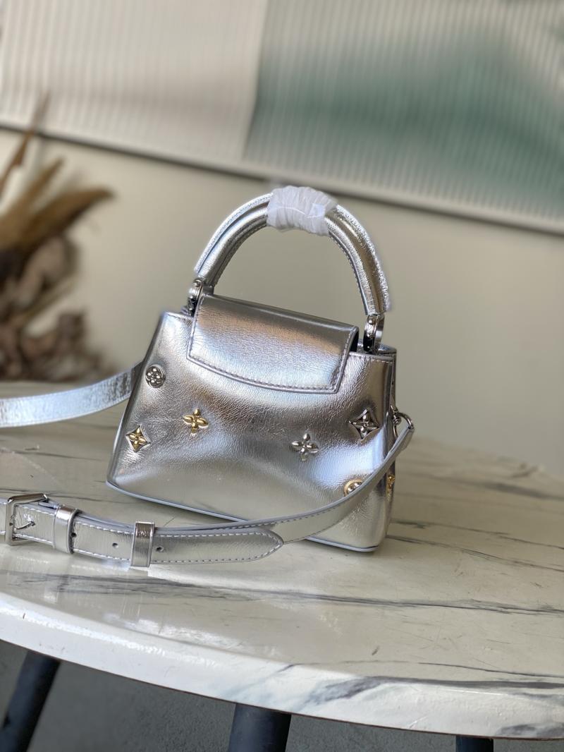 Louis Vuitton Capucines Mini Silver M26258